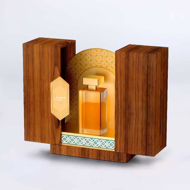 Imitation Boîte de parfum rétro à grains en bois