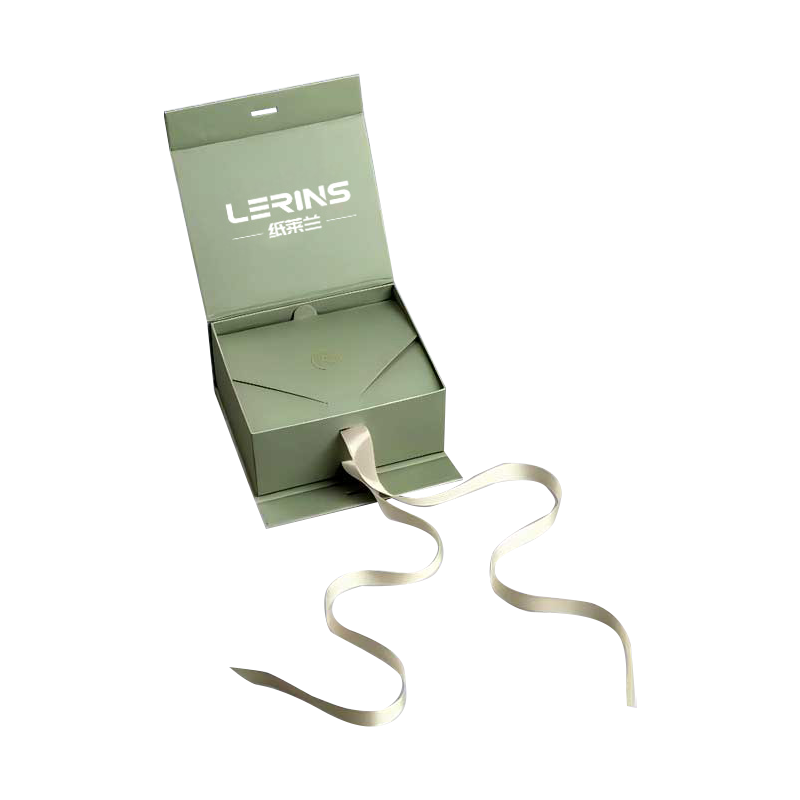Boîte de bijoux en ruban vert