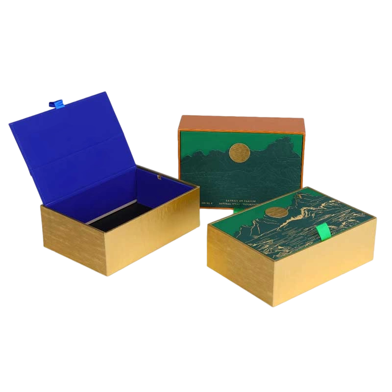 Boîte-cadeau de paysage pliant à relief