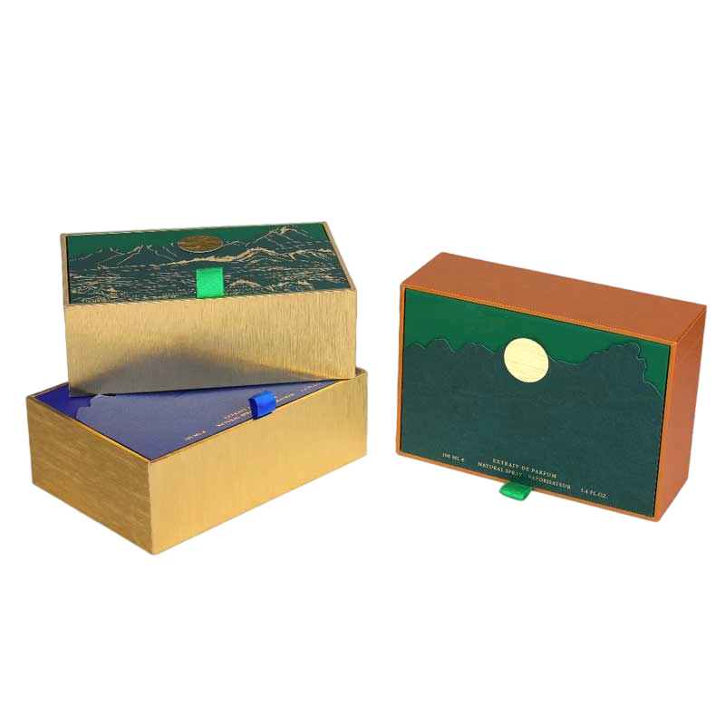 Boîte-cadeau de paysage pliant à relief
