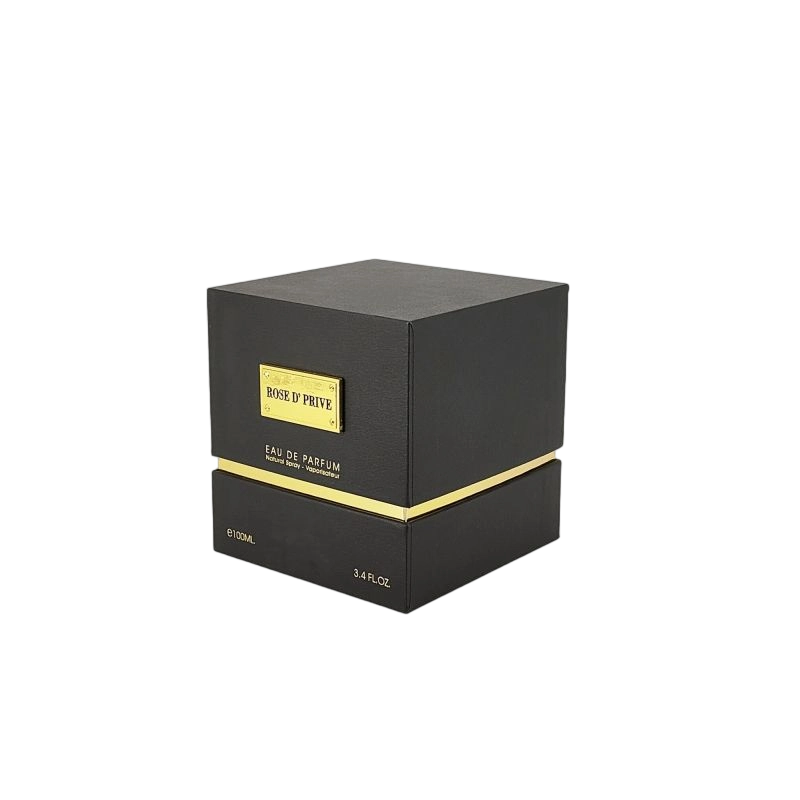 Boîte de parfum en feuille d'or de luxe avec doublure en mousse EVA et construction de base rigide HP007