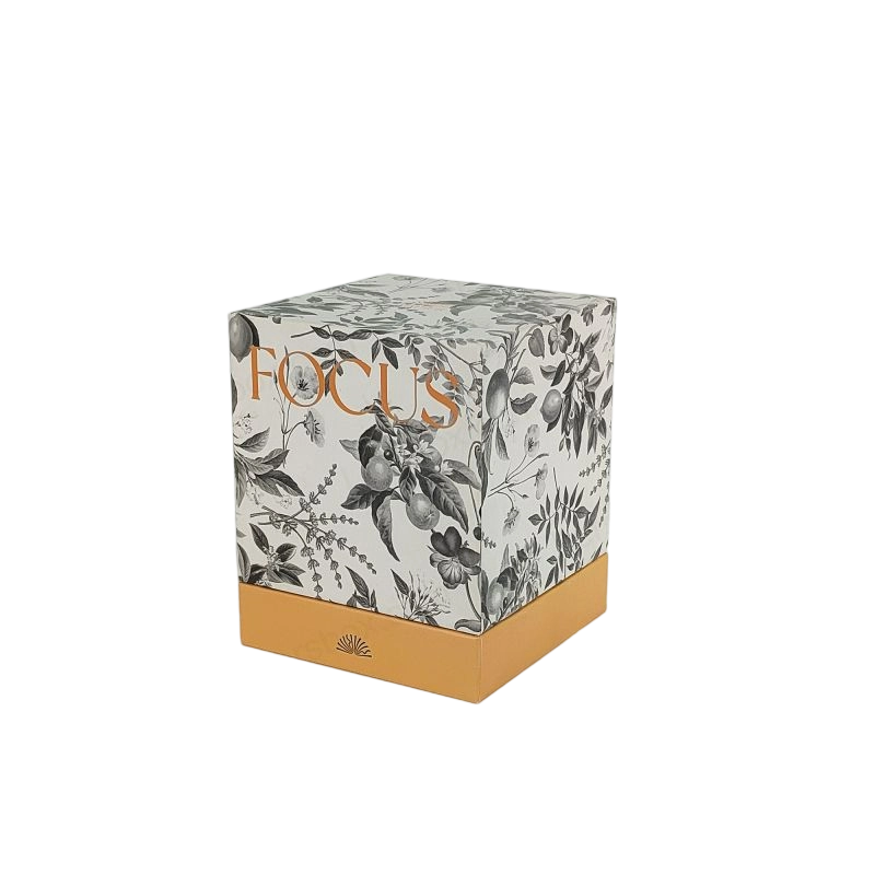 Boîte-cadeau de parfum en feuille d'or en relief avec structure rigide et plateau EVA HP009