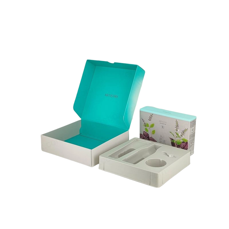 Boîtes d'extrémité de repliage pliable pour un stockage efficace et des solutions d'emballage de produits élégants PTE003