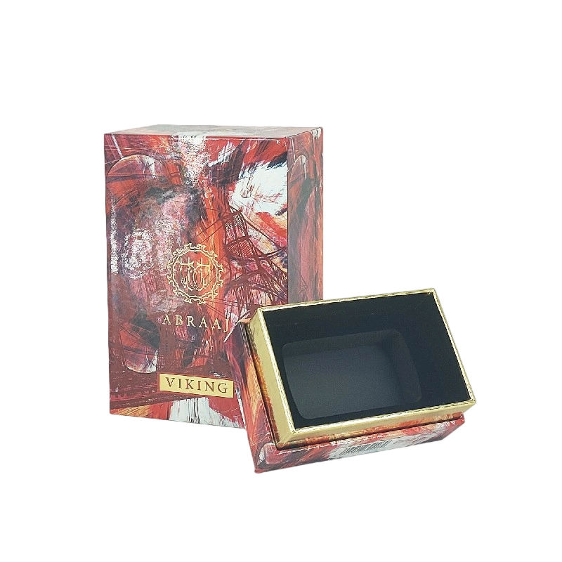 Boîte de parfum en feuille d'or avec doublure en mousse EVA et base rigide pour l'emballage premium HP023