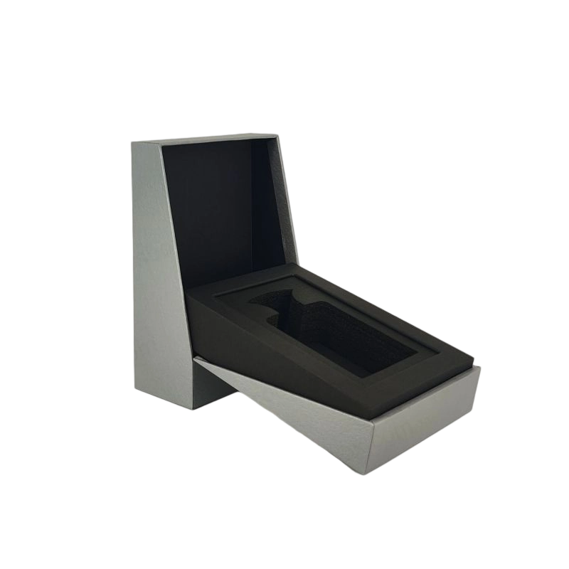Boîte de parfum en feuille d'or de luxe avec plateau en mousse EVA et base de couvercle élégante HP025