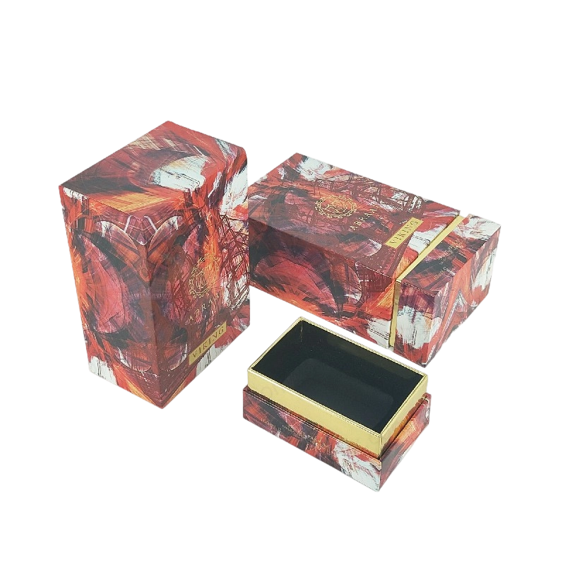 Boîte de parfum en feuille d'or avec doublure en mousse EVA et base rigide pour l'emballage premium HP023