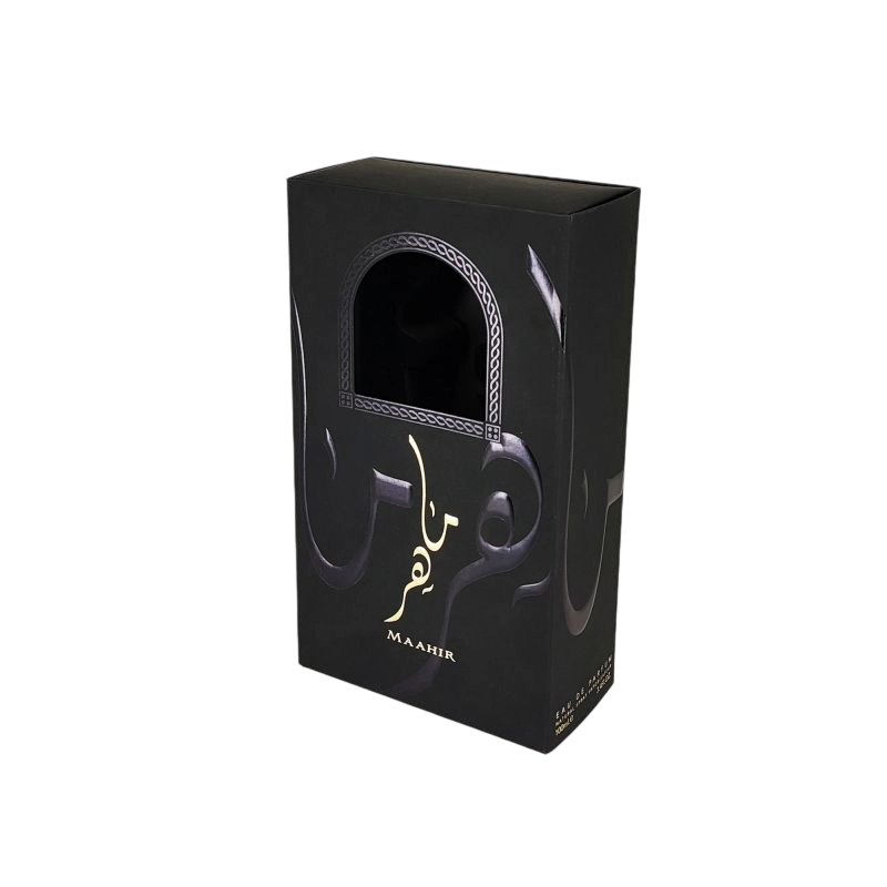 Boîte à parfum fait à la main avec un gaufrage en feuille d'or, un plateau EVA et une construction rigide HP027
