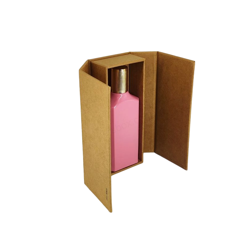Boîte-cadeau de parfum en feuille d'or en relief avec insert EVA et base rigide HP026