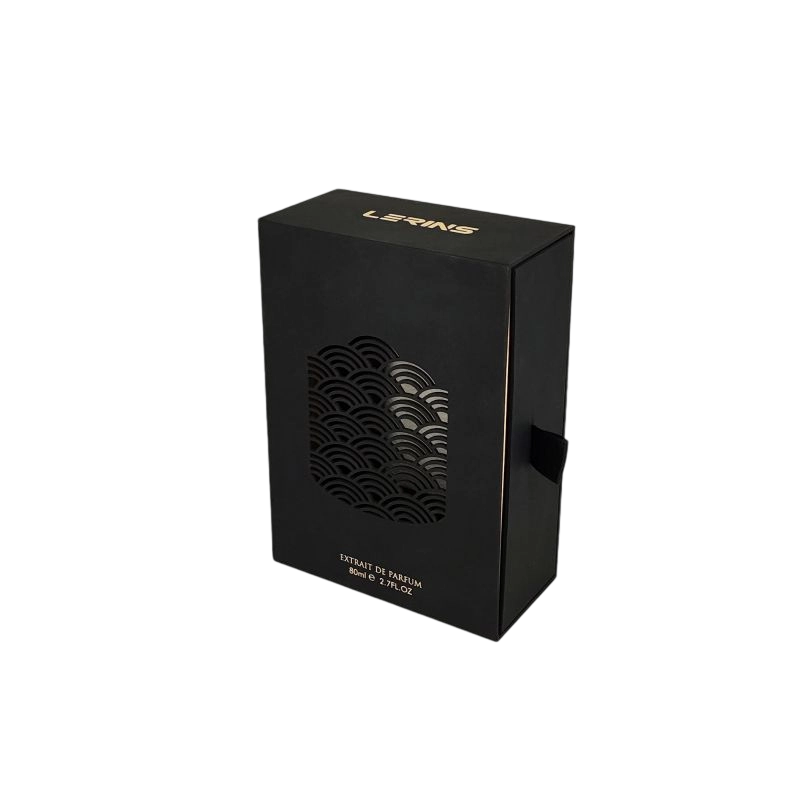 Boîte à parfum premium avec papier d'or personnalisé, plateau EVA et couvercle rigide pour la protection HP033