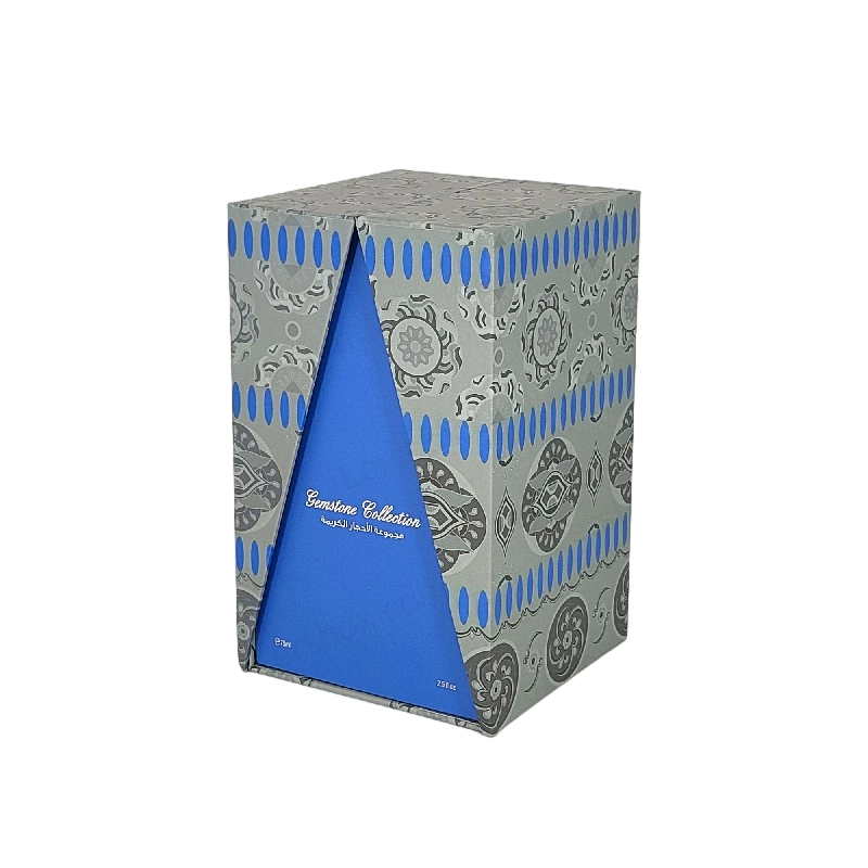 Boîte de parfum en feuille d'or premium avec plateau en mousse EVA et couvercle robuste et conception de base HP029