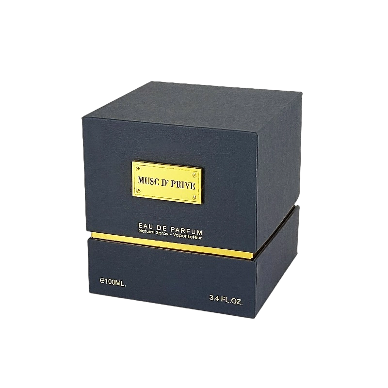 Emballage de parfum en feuille d'or de luxe avec structure rigide artisanale et insert du plateau EVA HP030