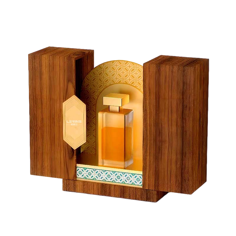 Imitation Boîte de parfum rétro à grains en bois