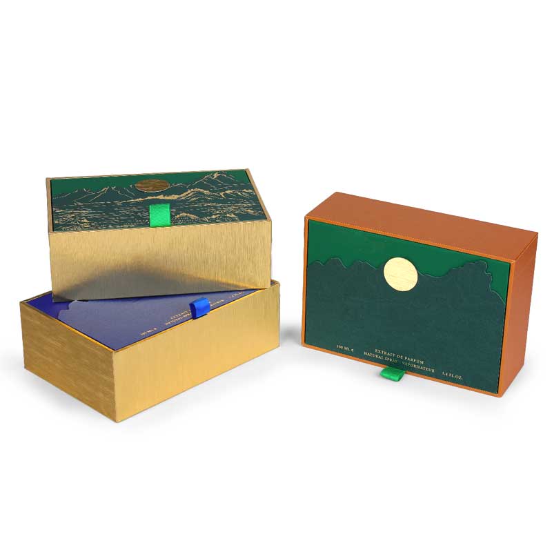 Boîte-cadeau de paysage pliant à relief